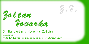 zoltan hovorka business card